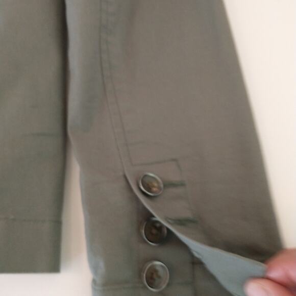 Cabi Blazer Women's Size XS Army Green One button 2 Pocket  Long Sleeve jacket - Picture 5 of 11
